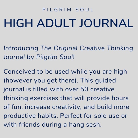 PILGRIM SOUL The Original Creative Thinking Journal High Adult Journal - Picture 14 of 14